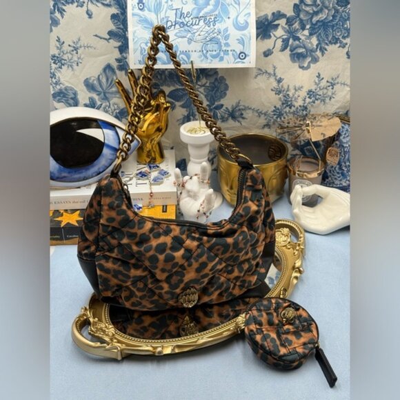 🆕 KURT GEIGER LONDON 🧿 NWOT Recycled Nylon Multi Crossbody Bag, Leopard Print - Picture 15 of 15
